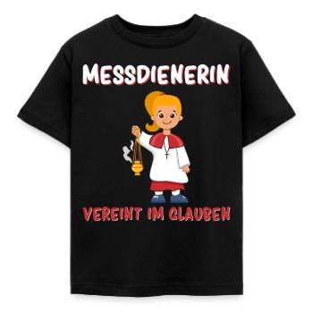 Messdiener Im Glauben Vereint - Kinder T-Shirt - Schwarz - Vorne - AI Model Kid Female (0cm)