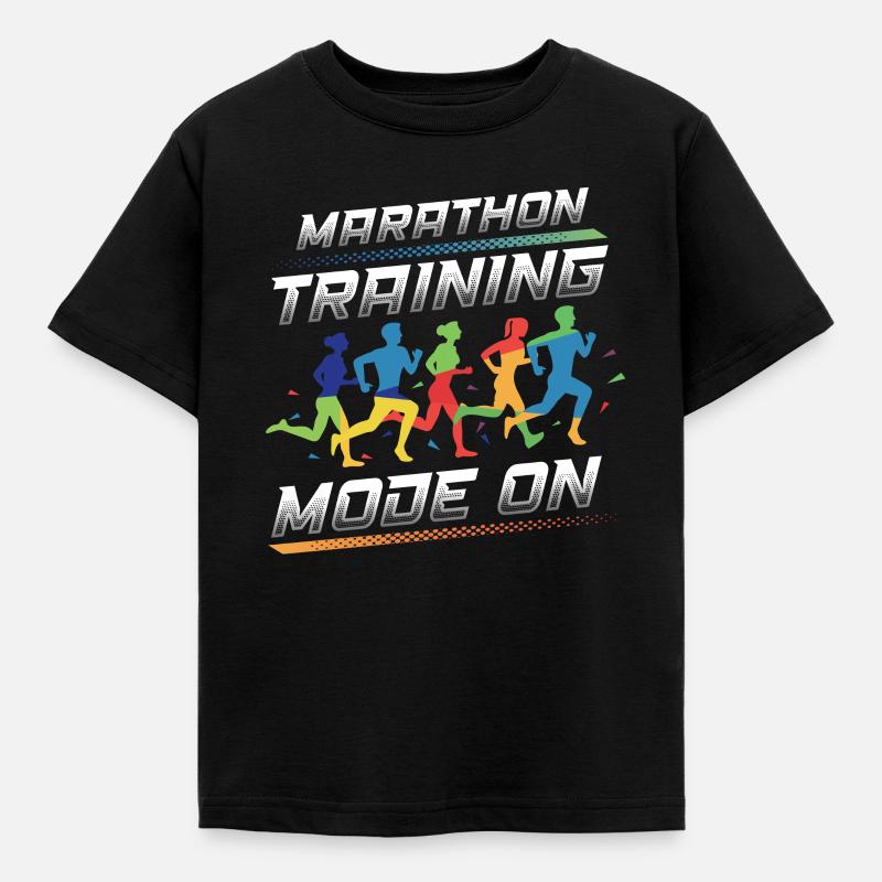 Marathon-Trainingsmodus, auf Marathon Runner - Kinder T-Shirt - Schwarz