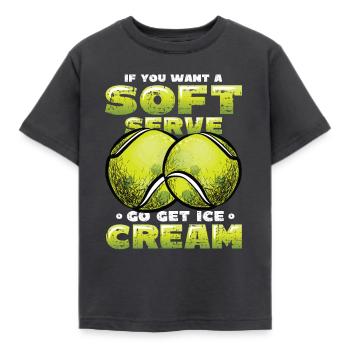 Wenn Sie Ein Softeis Wollen, Holen Sie Sich Eins - Kinder T-Shirt - Dunkelgrau - Vorne - AI Model Kid Female (0cm)