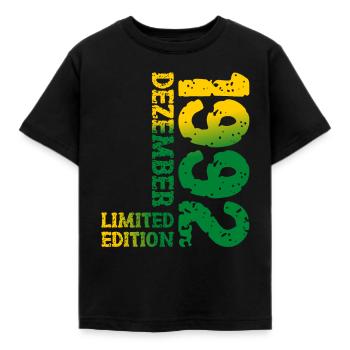 1992 Dezember Limited Edition 31. Geburtstag Deko - Kinder T-Shirt - Schwarz - Vorne - AI Model Kid Female (0cm)