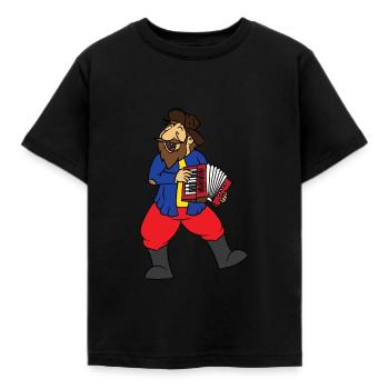 Accordion Accordion Folk Music musik Zieharmonika D - Kids' T-Shirt - black - Front - AI Model Kid Female (0cm)
