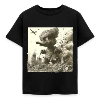 Invasion de canetons - T-shirt Enfant - noir - Devant - AI Model Kid Female (0cm)