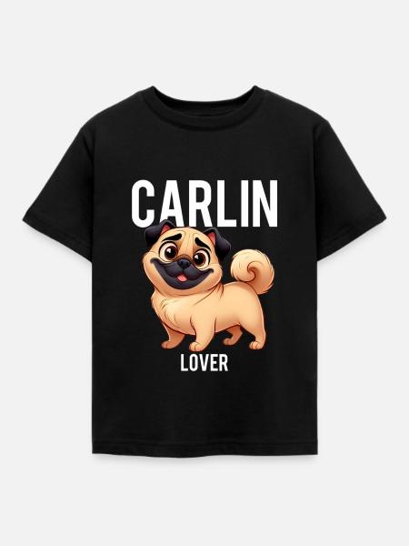 Mops-Liebhaber - Kinder T-Shirt - Schwarz