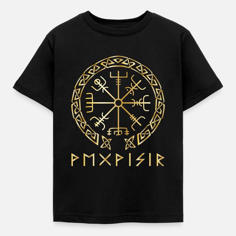 Nordiske rune vikinger - Børne-T-shirt - sort