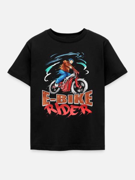 E-bike E-biker Ebike - Kinder T-Shirt - Schwarz