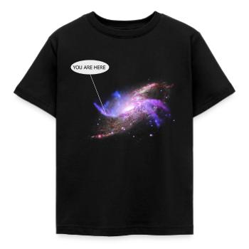 Nebula Galaxy Weltraummilkyway Rocketship - Kinder T-Shirt - Schwarz - Vorne - AI Model Kid Female (0cm)