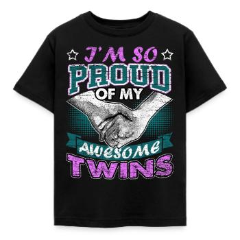 Zwillinge Zwilling - Kinder T-Shirt - Schwarz - Vorne - AI Model Kid Female (0cm)