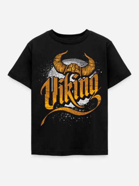 Wikinger Flagge Wikinger Schwert - Kinder T-Shirt - Schwarz