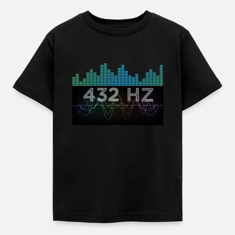 Solfeggio 432 HZ Sound Frequency Spiritual - Kinder T-Shirt - Schwarz