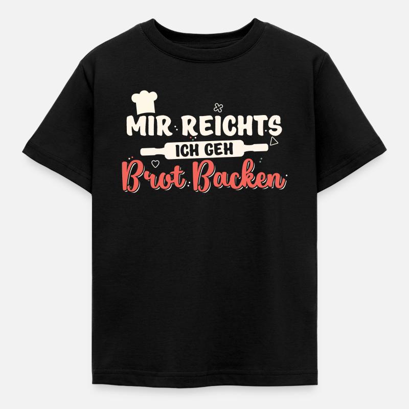 Backen Bäcker Bäckerei Teigflüsterer Geschenk - Kinder T-Shirt - Schwarz