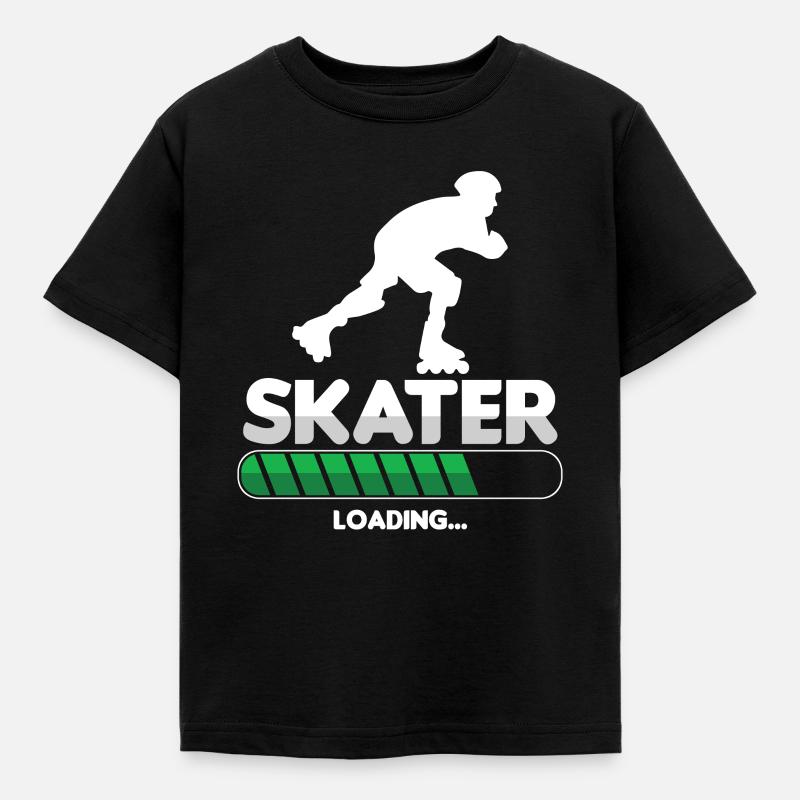 Skater Laden Inline Skating Rollerblading Geschenk - Kinder T-Shirt - Schwarz