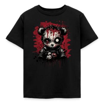 Ours en peluche effrayant mignon - T-shirt Enfant - noir - Devant - AI Model Kid Female (0cm)