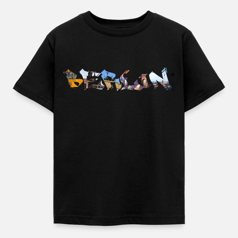 Berlin Schriftzug - Kinder T-Shirt - Schwarz