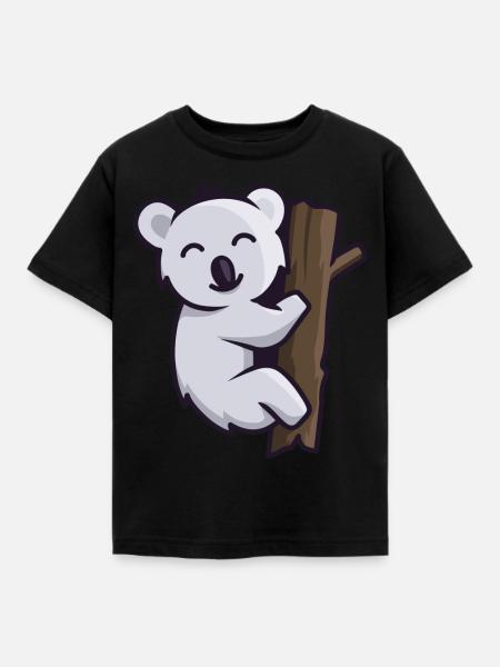 glücklicher Koalabär Koala - Kinder T-Shirt - Schwarz