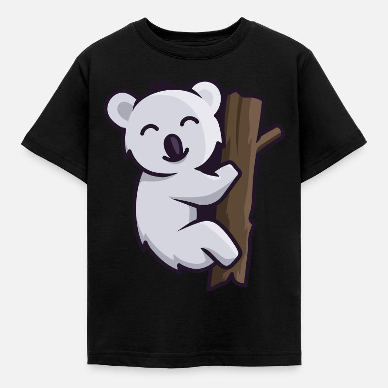 Joyeux koala ours koala - T-shirt Enfant - noir