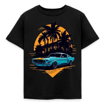 Klassischer Sportwagen - Kinder T-Shirt - Schwarz - Vorne - AI Model Kid Female (0cm)