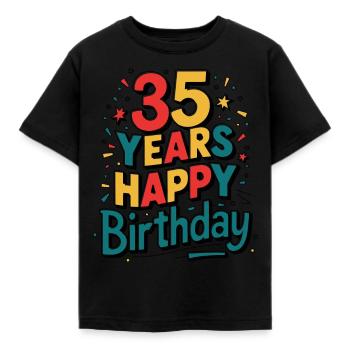 35 Years - Happy Birthday - T-shirt Enfant - noir - Devant - AI Model Kid Female (0cm)