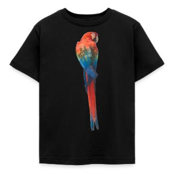 Parrot painting - Kids' T-Shirt - black - Front - AI Model Kid Female (0cm)