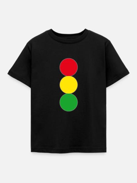 Feu rouge jaune vert - T-shirt Enfant - noir