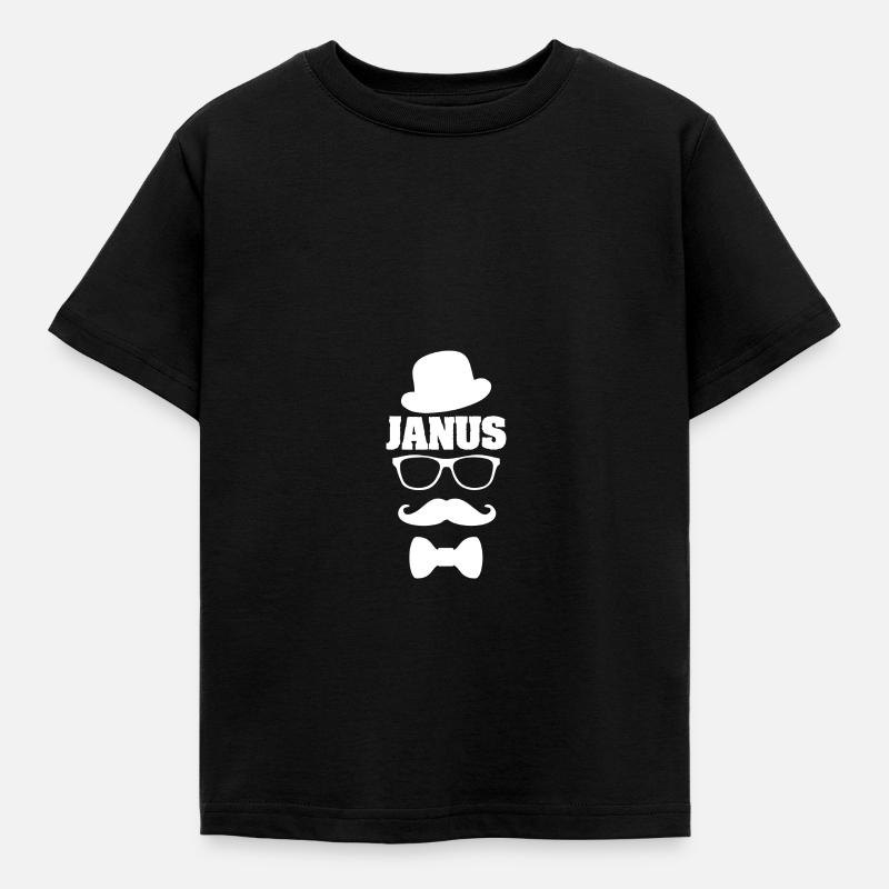 Schnauzer Janus - Kinder T-Shirt - Schwarz