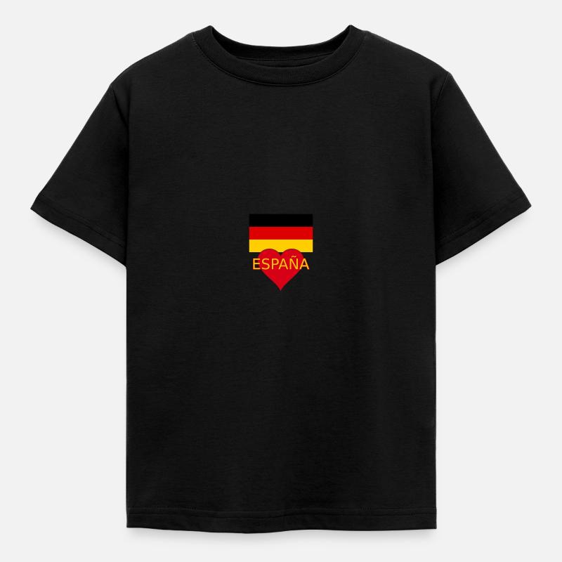 Flag Germany Spain - Kids' T-Shirt - black