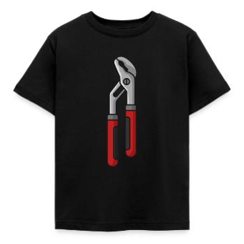 Water pumps pliers - Kids' T-Shirt - black - Front - AI Model Kid Female (0cm)
