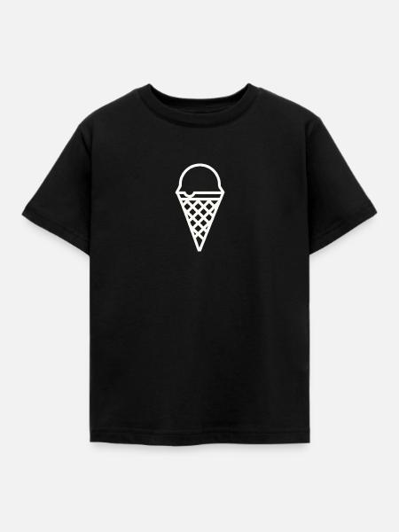 Eis Eistüte Geschenkidee - Kinder T-Shirt - Schwarz