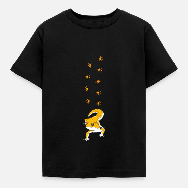 Leopard Gecko - Kids' T-Shirt - black