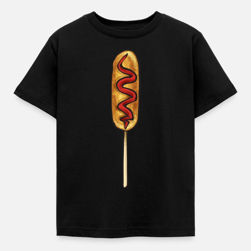 Corn Dog Corndog - Kids' T-Shirt - black