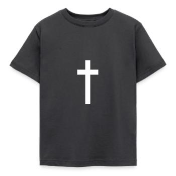 Kreuz - Kinder T-Shirt - Dunkelgrau - Vorne - AI Model Kid Female (0cm)