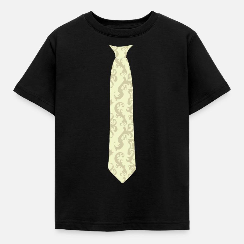 Fausse cravate, cravate rétro - T-shirt Enfant - noir