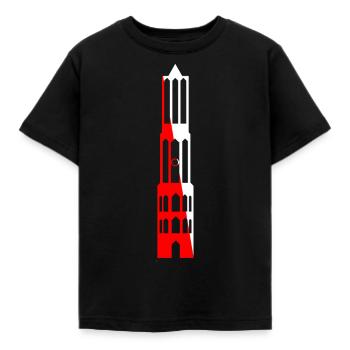 Dom Tower Utrecht - Kinder T-Shirt - Schwarz - Vorne - AI Model Kid Female (0cm)