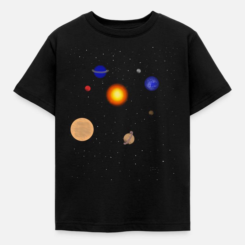 Weltall - Kinder T-Shirt - Schwarz