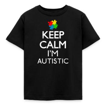 Gardez le calme, je suis un cadeau autistique - T-shirt Enfant - noir - Devant - AI Model Kid Female (0cm)