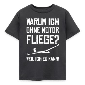 Gliding glider - Kids' T-Shirt - dark grey - Front - AI Model Kid Female (0cm)