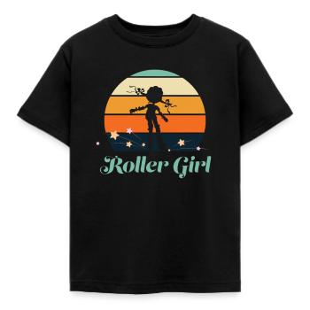 Inlineskating Roller Girl Inliner Geschenk Sport - Kinder T-Shirt - Schwarz - Vorne - AI Model Kid Female (0cm)