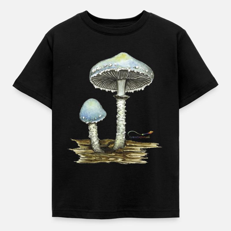 Grünspan-Träuschling - Kinder T-Shirt - Schwarz