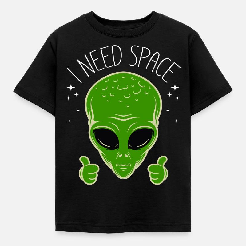 Vaisseau spatial OVNI extraterrestre drôle de l’espace - T-shirt Enfant - noir