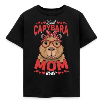 Maman Capybara drôle - T-shirt Enfant - noir - Devant - AI Model Kid Female (0cm)