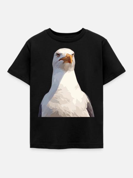 Möwen Möwe - Kinder T-Shirt - Schwarz