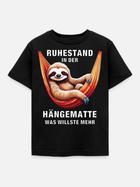 RUHESTAND IN DER HÄNGEMATTE - Kinder T-Shirt - Schwarz