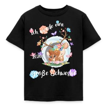 Annonce de la progéniture Je vais être une grande sœur en 2026 - T-shirt Enfant - noir - Devant - AI Model Kid Female (0cm)