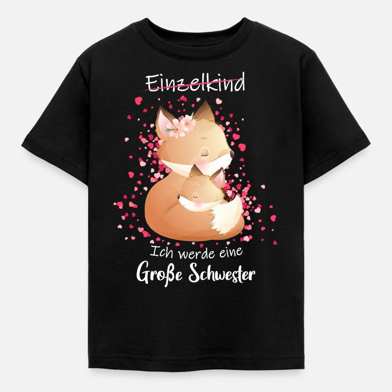 Nachwuchs Verkünden Ich Werde Große Schwester 2026 - Kinder T-Shirt - Schwarz