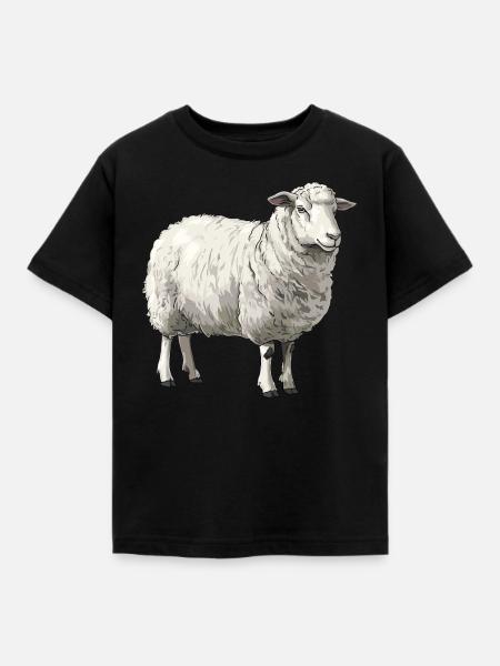 Schafe Schaf - Kinder T-Shirt - Schwarz