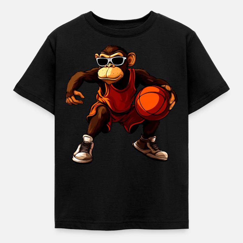 Singe Basket-ball - T-shirt Enfant - noir