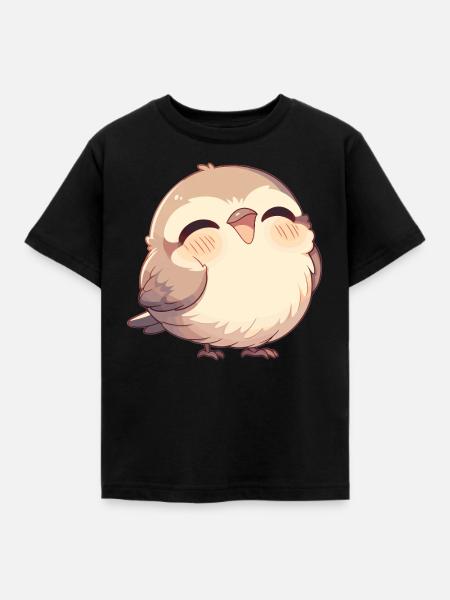 Spatzen Spatz - Kinder T-Shirt - Schwarz