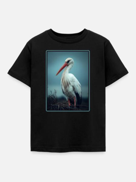 Störche Storch - Kinder T-Shirt - Schwarz