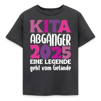 Diplômé de la garderie : 2025 Une légende quitte le site - T-shirt Enfant - charbon - Devant - AI Model Kid Female (0cm)