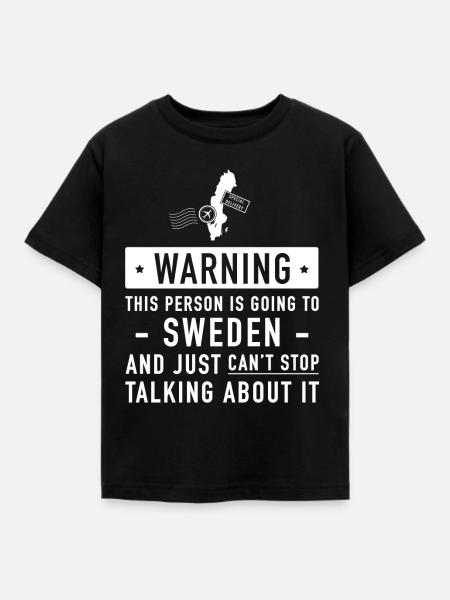 Schweden Typisches Feriengeschenk - Kinder T-Shirt - Schwarz