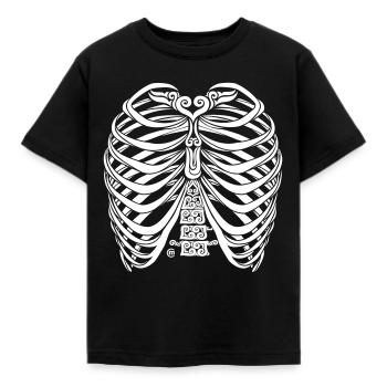 Swirly Torso - Kinder T-Shirt - Schwarz - Vorne - AI Model Kid Female (0cm)